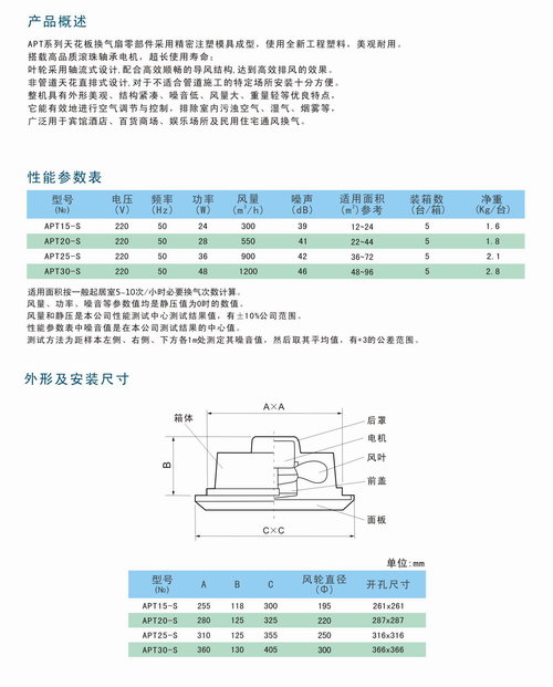 APT天花板换气扇（非管道式）